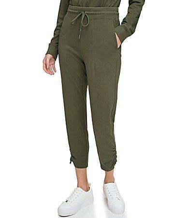 Andrew Marc Sport Womens Jersey Cinch-Hem Ankle Pants Product Image