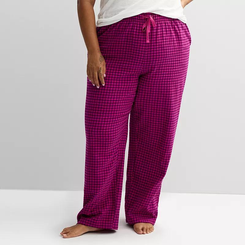 Plus Size Sonoma Goods For Life Flannel Pajama Pants, Womens Product Image