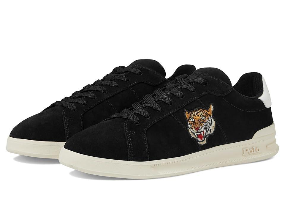 Polo Ralph Lauren Mens Heritage Court Ii Tiger Suede Sneaker - Black Product Image