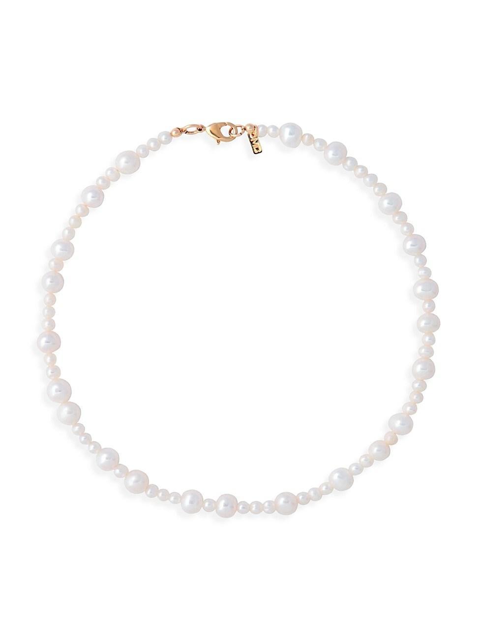 Womens Lottie 14K-Gold-Plated & Freshwater Pearl Necklace Product Image