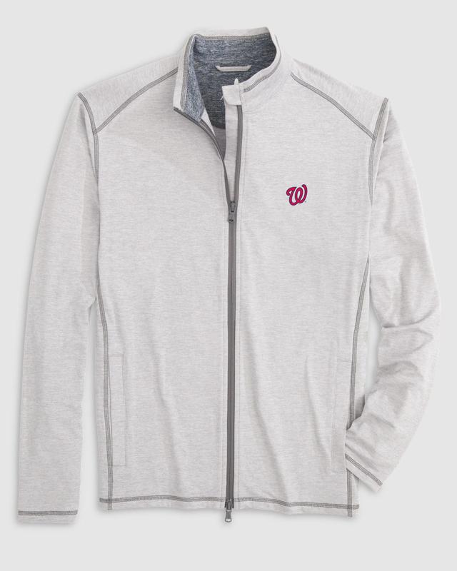 johnnie-O Michigan Cade Heathered Performance Knit Jacket - 2023 CFP Champions Logo Product Image