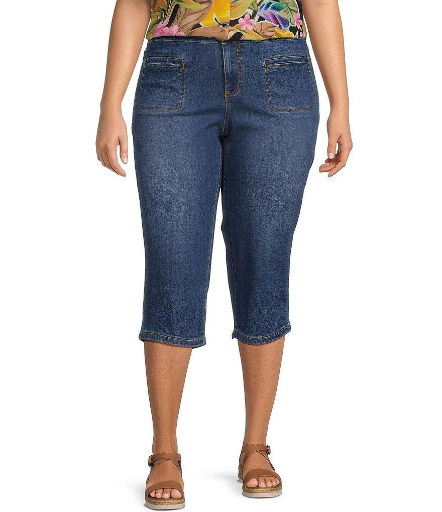 Code Bleu Plus Size Stretch Denim High-Waist Skimmer Jeans Product Image