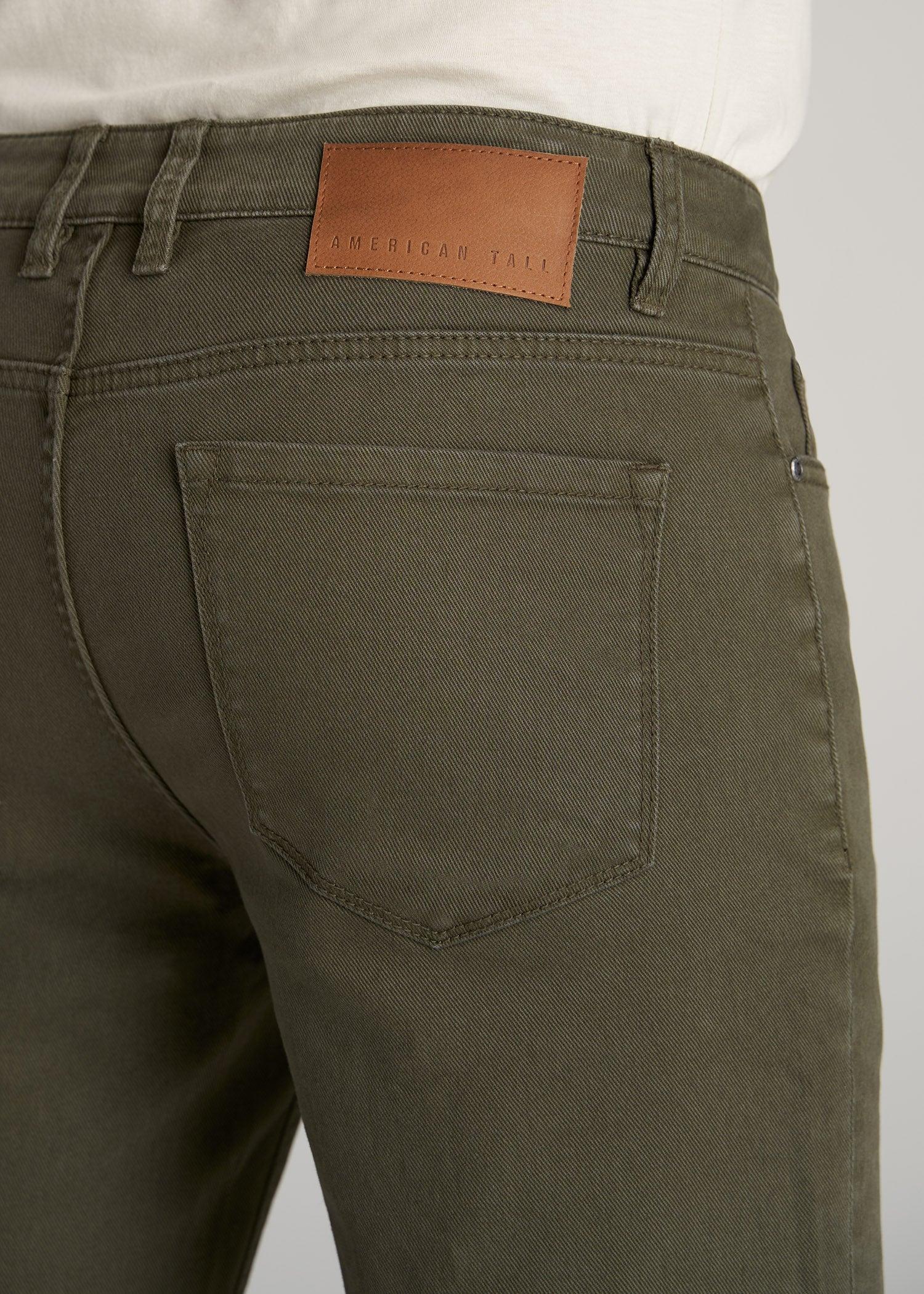 Dylan SLIM-FIT Jeans for Tall Men in Olive Green Wash Product Image