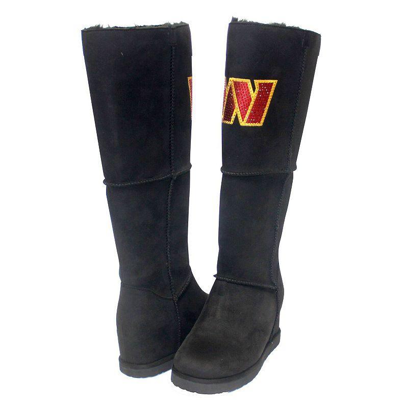 Womens Cuce Black Washington Commanders Suede Knee-High Boots Product Image