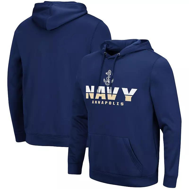 Mens Colosseum Navy Navy Midshipmen Lantern Pullover Hoodie Product Image