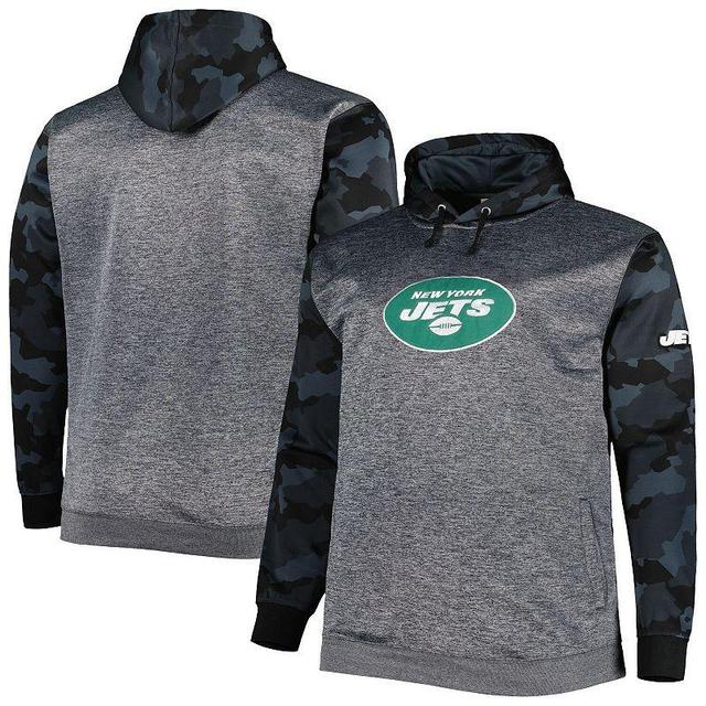 Mens Fanatics Branded Heather Charcoal New York Jets Camo Pullover Hoodie Product Image