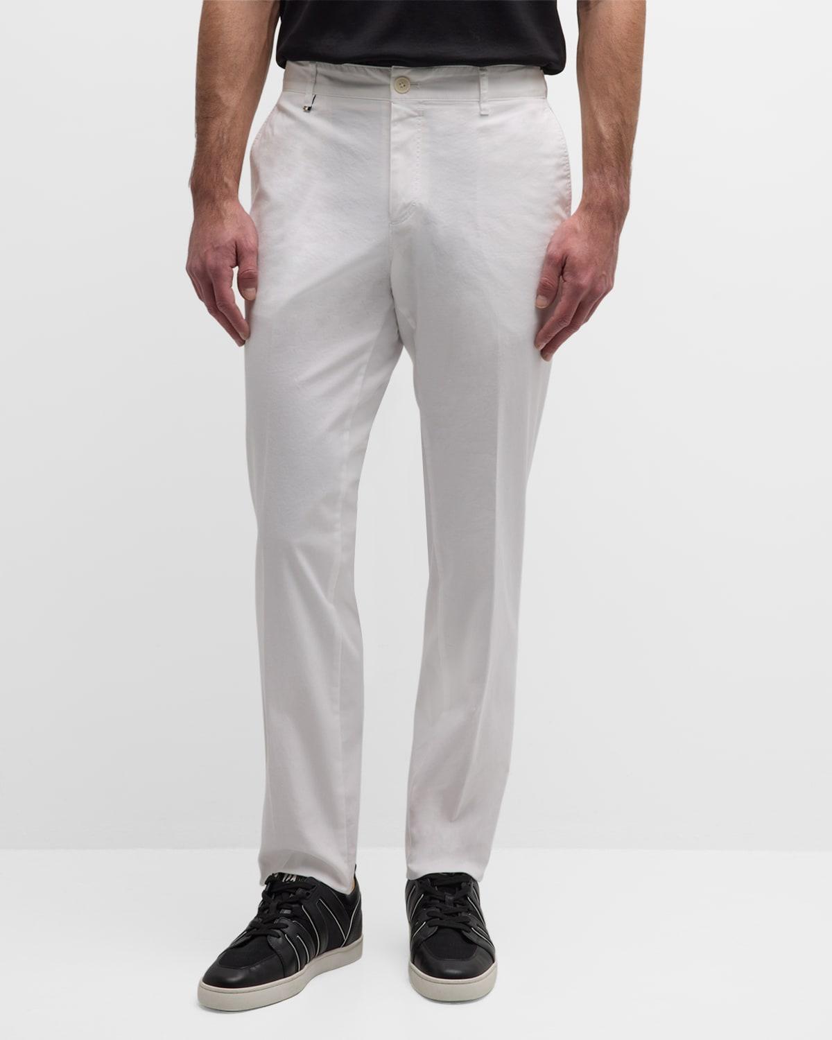 Mens Slim Fit Flat-Front Pants Product Image