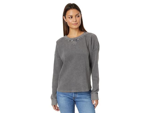 Mod-o-doc Long Sleeve, Crew Neck Pullover (Gunmetal) Women's Sweater Product Image