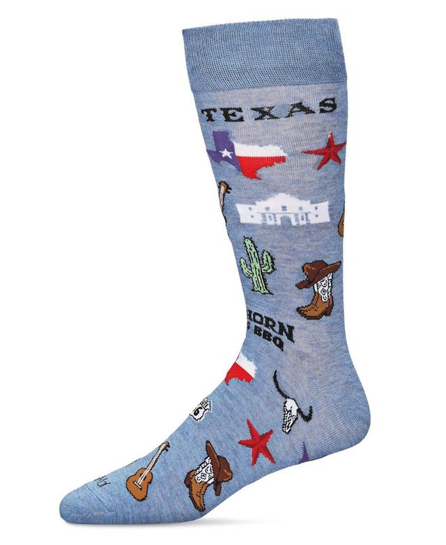 MeMoi Mens Dont Mess with Texas Rayon from Bamboo Novelty Crew Socks Product Image