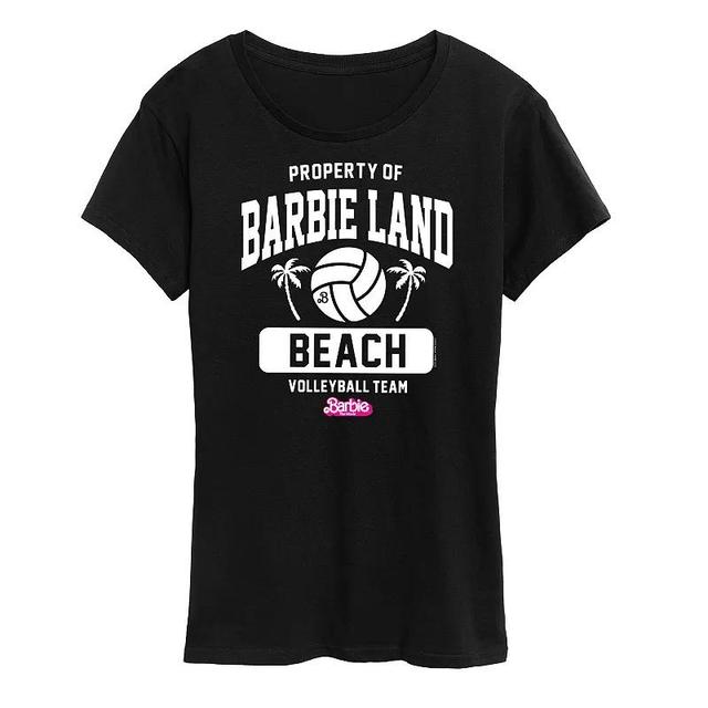 Missy Plus Barbie The Movie Land Volleyball Short Sleeve Graphic Tee, Womens Product Image