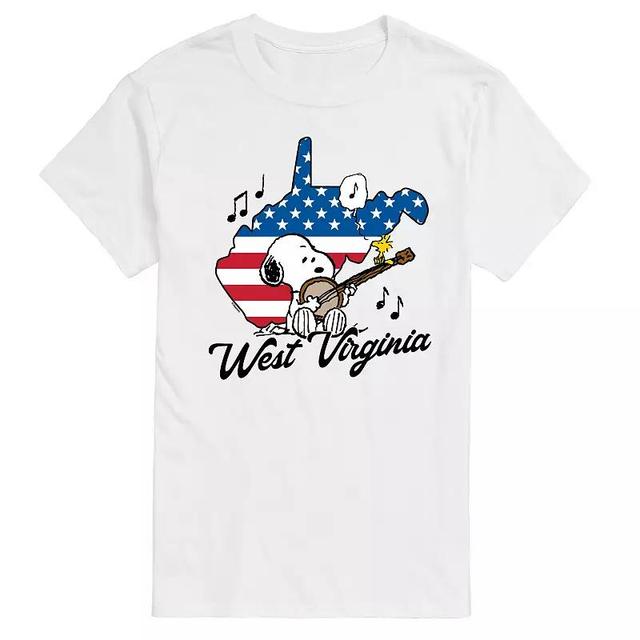 Mens Peanuts Snoopy West Virginia Americana Graphic Tee Product Image