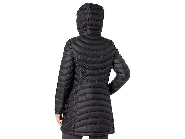 L.L.Bean Petite Ultralight 850 Down Hooded Coat (Black) Women's Clothing Product Image