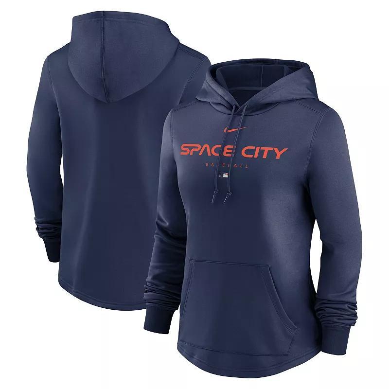 Womens Nike Houston Astros City Connect Pregame Performance Pullover Hoodie Blue Product Image