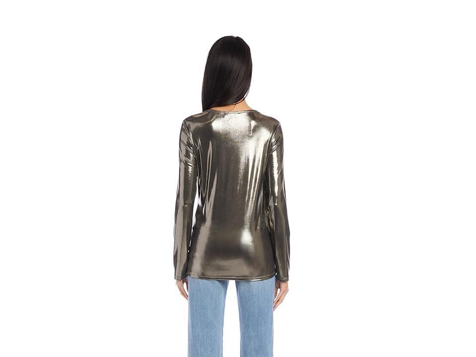 Karen Kane Metallic Drape Front Top Product Image