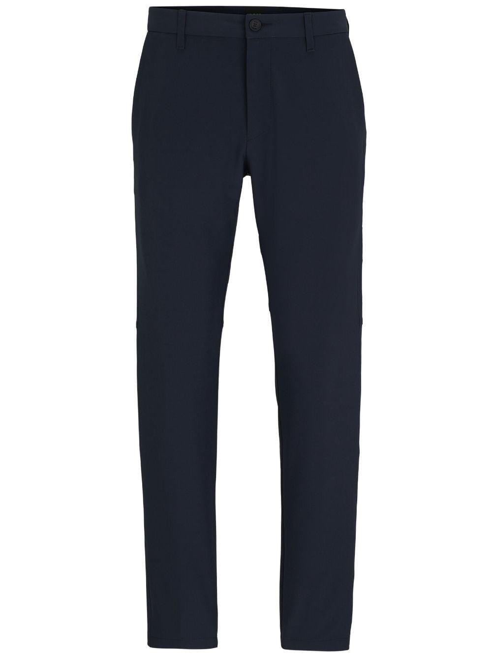 Logo-print Tapered Trousers In Blue Product Image