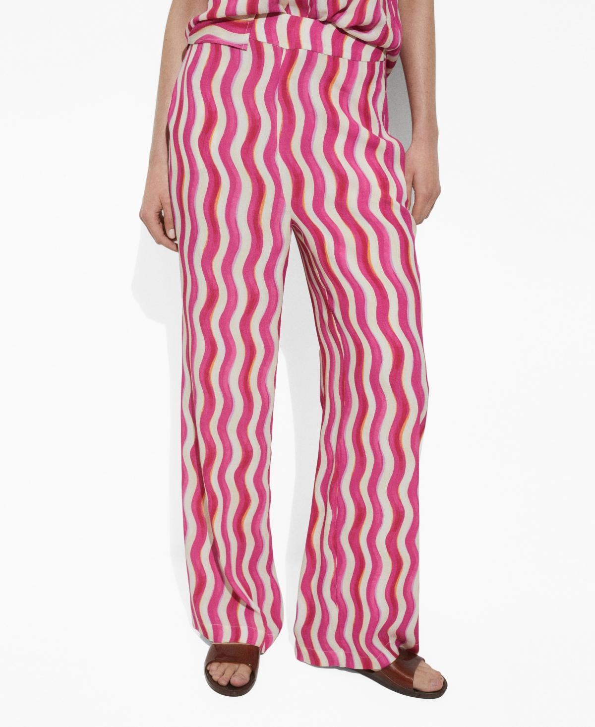 Women's Wide Leg Printed Pants Product Image