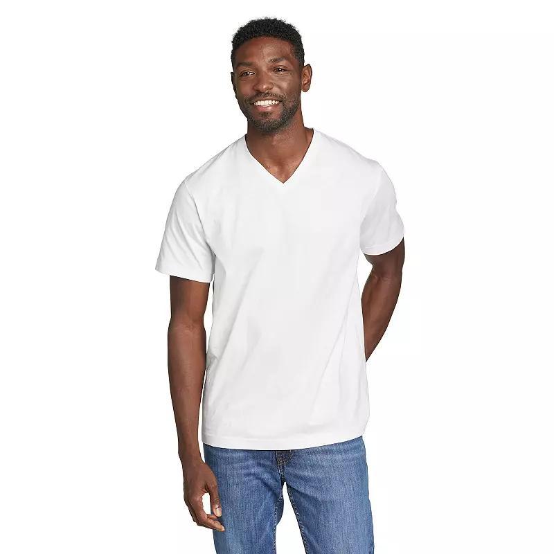 Mens Eddie Bauer Legend Short Sleeve V-Neck Tee Grey Product Image