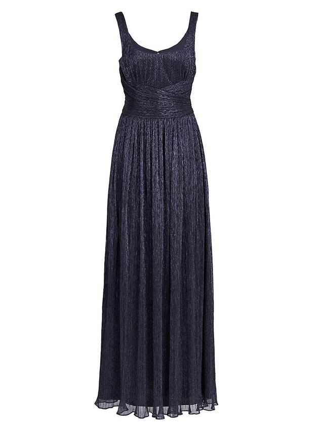 Womens Hollyn Pleated Metallic Gown Product Image