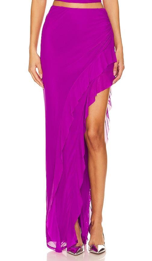 AFRM Sal Skirt in Purple. Product Image