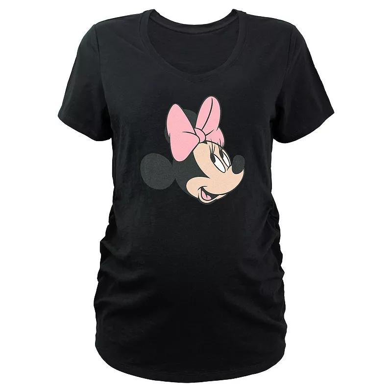 Maternity Minnie Mouse Head Profile V-Neck Graphic Tee, Womens Product Image