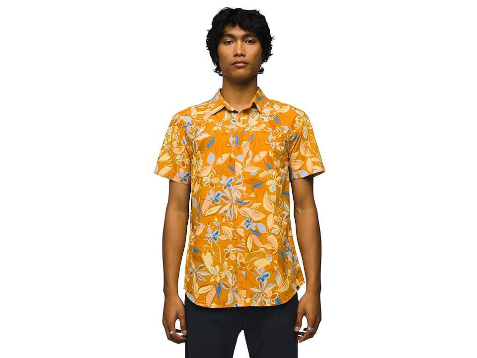 Prana Stimmersee Shirt Standard Slim Fit (Ochre Star Floral) Men's Clothing Product Image