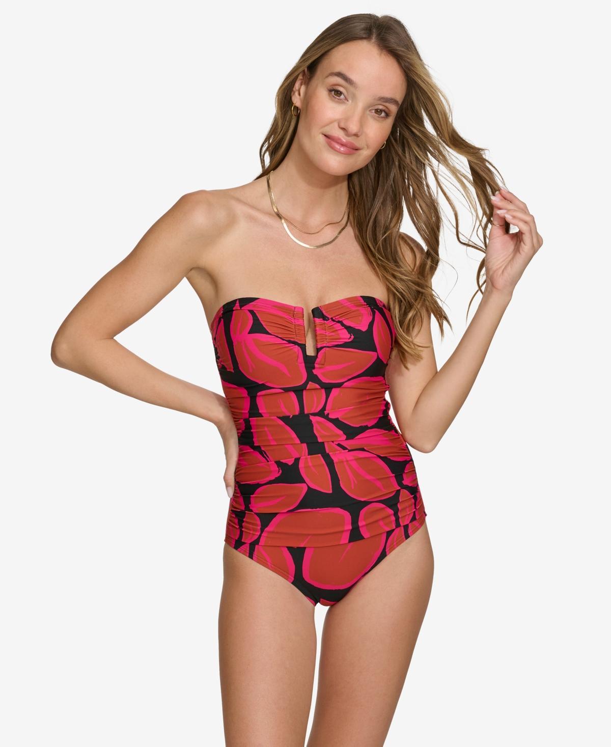 Dkny Womens Shirred One-Piece Swimsuit Product Image