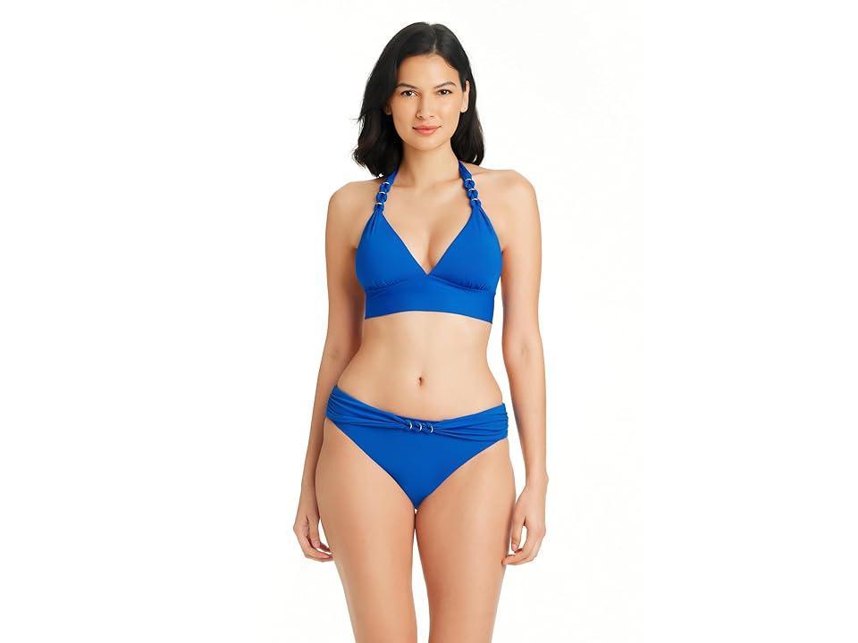 Bleu Rod Beattie Ring Master Banded Halter Top (Azure) Women's Swimsuits One Piece Product Image