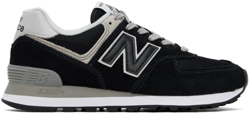 NEW BALANCE Black 574 Core Sneakers In Black/white Product Image