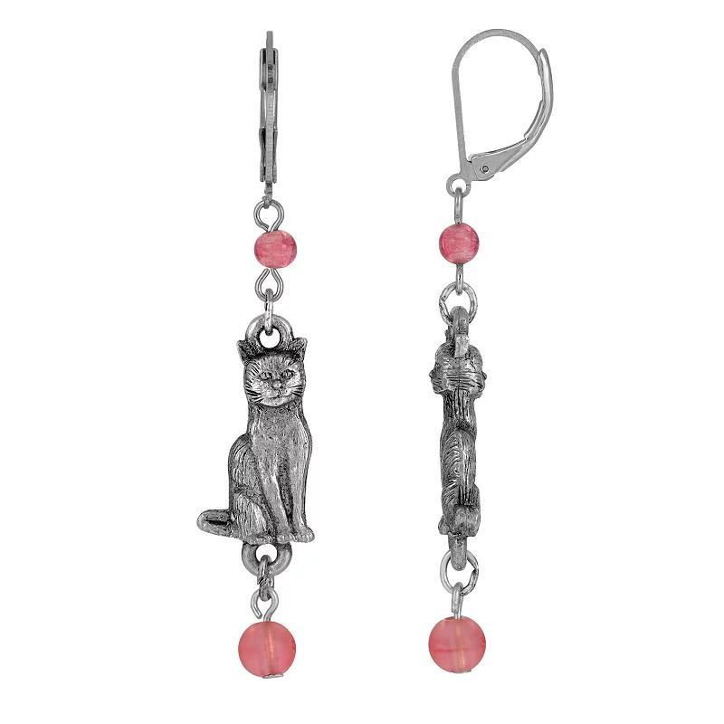 2028 Bead Cat Drop Earrings Product Image