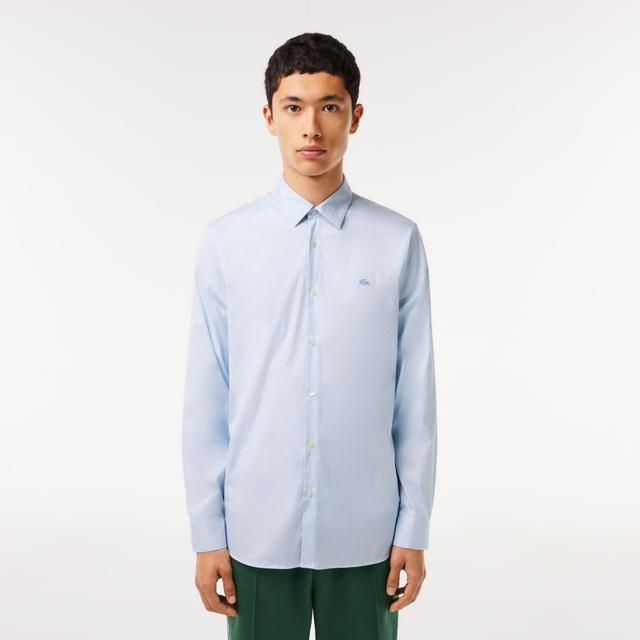 Men's Slim Fit Check Stretch Poplin Shirt Product Image