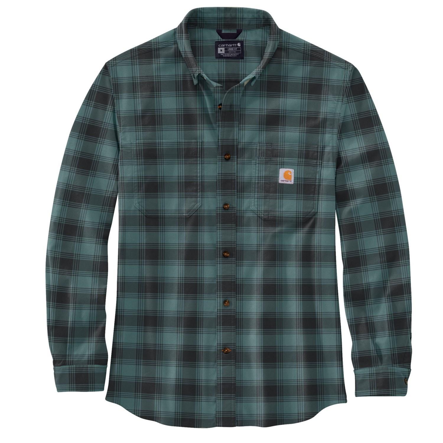 Carhartt 105945 Big and Tall Rugged Flex® Relaxed Fit Plaid Flannel Shirt - Long Sleeve, Factory Seconds Product Image