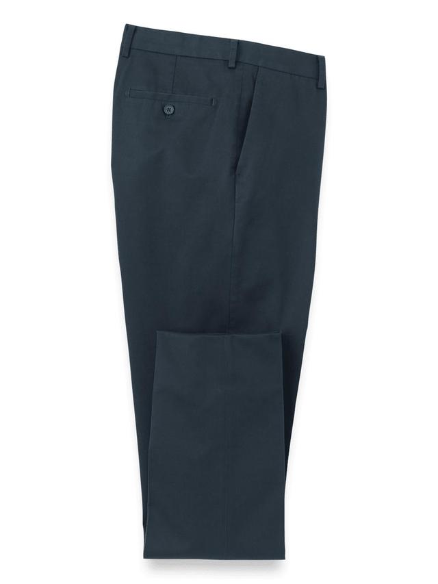 Non-Iron Cotton Stretch Twill Pant - Ink Product Image