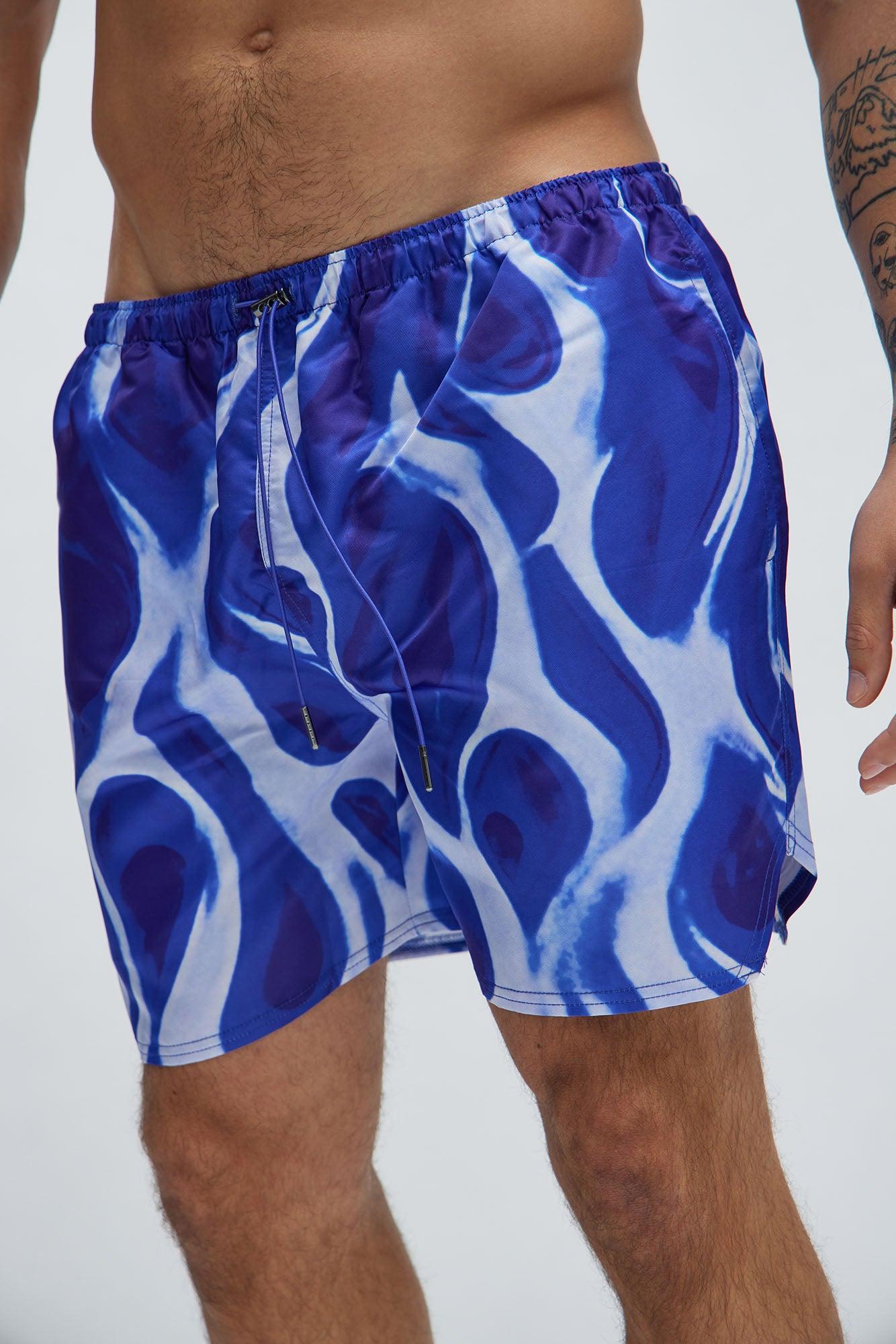 Infared Waves Swim Trunks - Purple Product Image