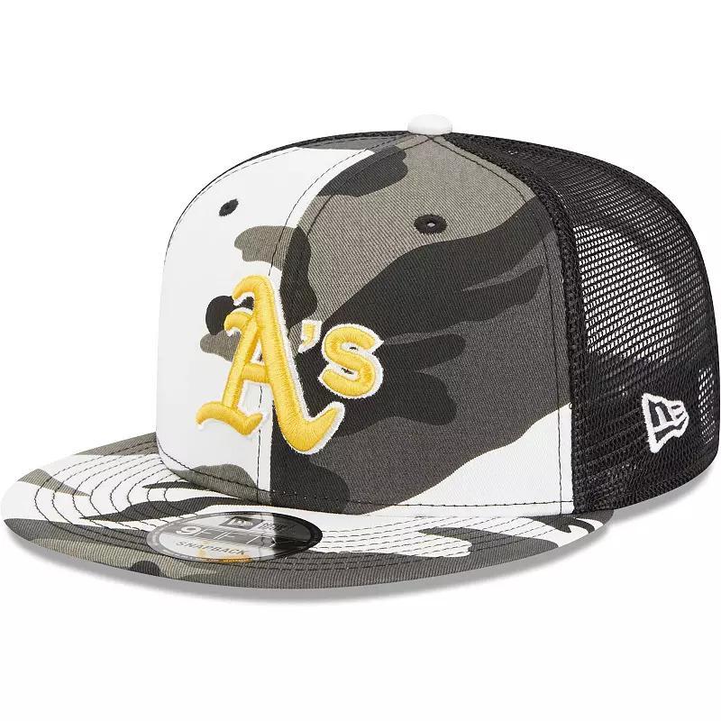 Mens New Era Camo Oakland Athletics Urban Camo Trucker 9FIFTY Snapback Hat Product Image