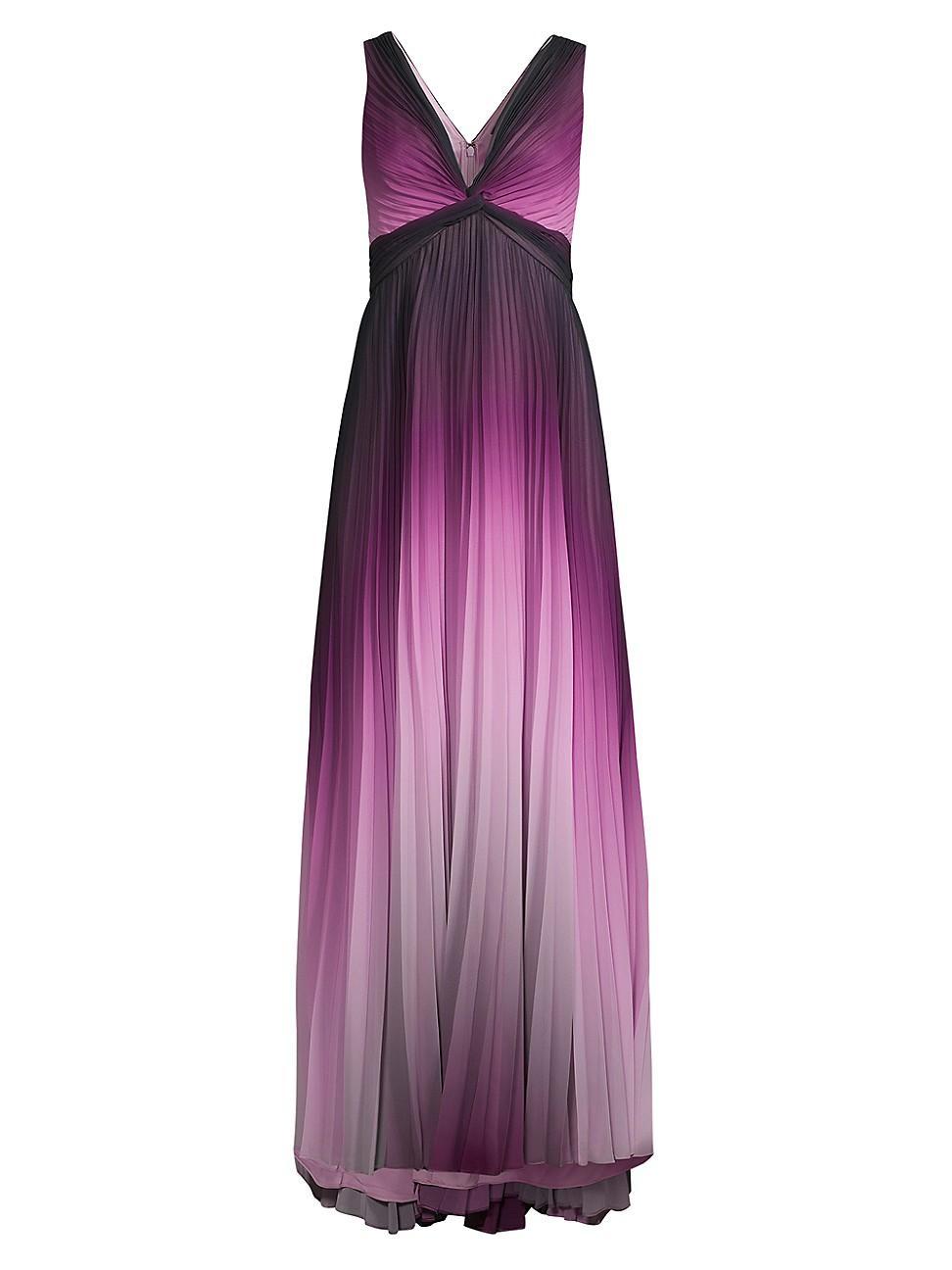 Womens Emme Ombr Pliss Maxi Dress Product Image