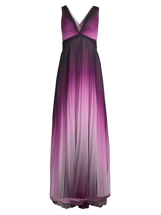 Womens Emme Ombr Pliss Maxi Dress Product Image