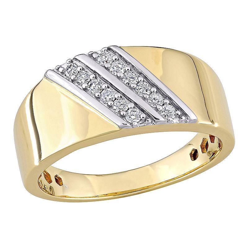 Mens Stella Grace Two-Tone Sterling Silver 1/4 Carat T.W. Diamond Ring Two Tone Product Image