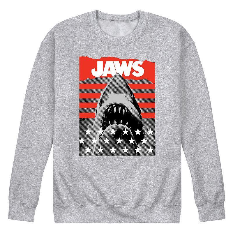 Mens Jaws Jaws And Stripes Fleece Sweatshirt Med Grey Product Image