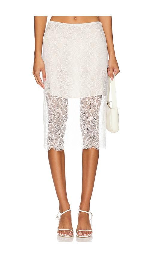 Sheer Lace Slip Skirt Product Image