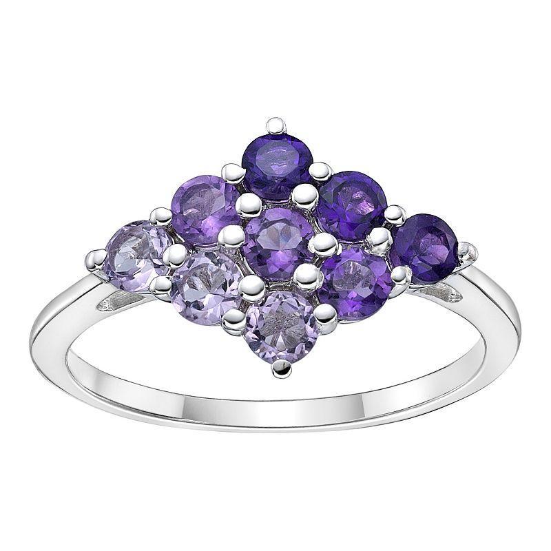 Gemminded Sterling Silver Amethyst Ring, Womens Product Image