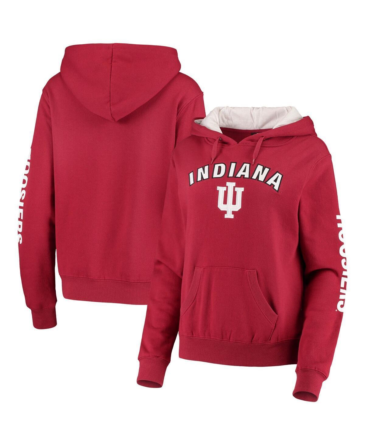 Womens Colosseum Crimson Indiana Hoosiers Loud and Proud Pullover Hoodie Product Image