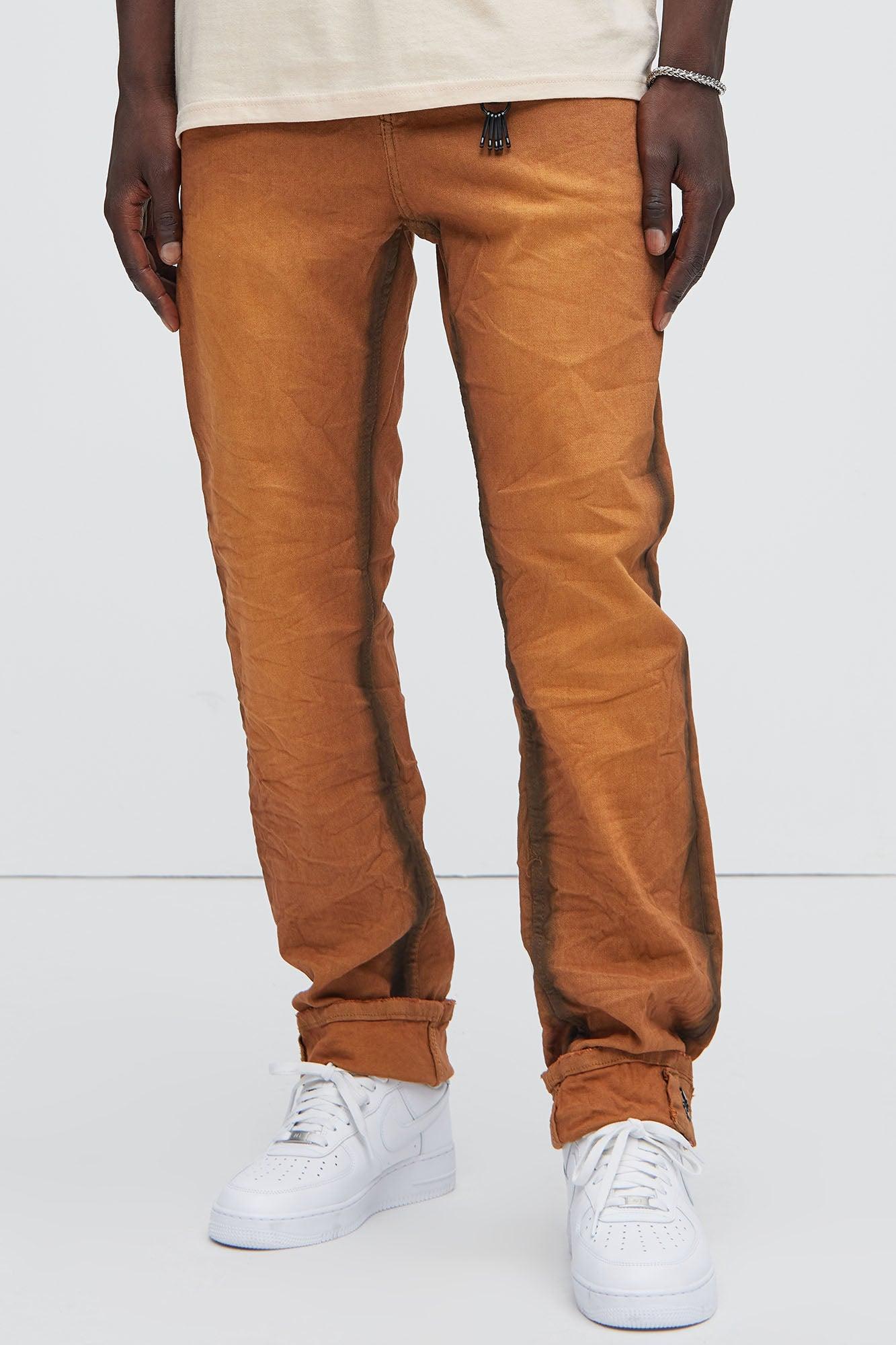 Burn Up Straight Jeans - Brown Product Image