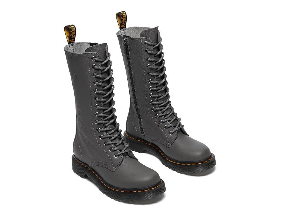 Dr. Martens 1B99 Virginia Leather Mid Calf Boots (Gunmetal) Women's Boots Product Image