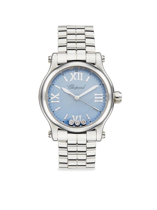 Womens Happy Sport Stainless Steel & Diamond Bracelet Watch Product Image