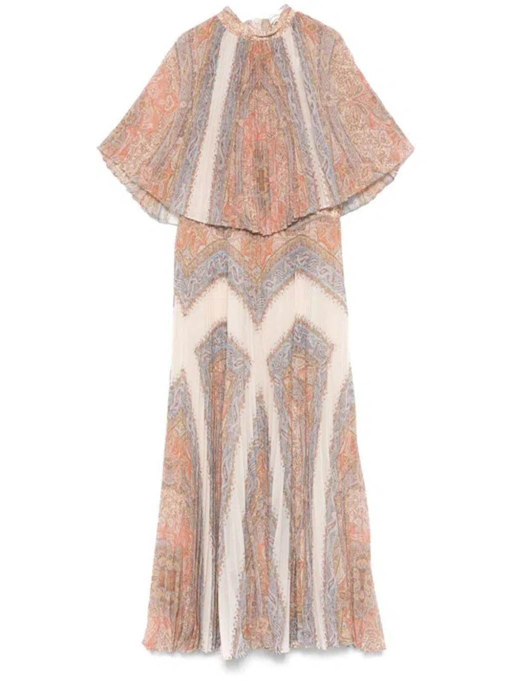 ZIMMERMANN Womens Paisley Haze Sunray Paisley-print Recycled-polyester Midi Dress In Light Blue Product Image