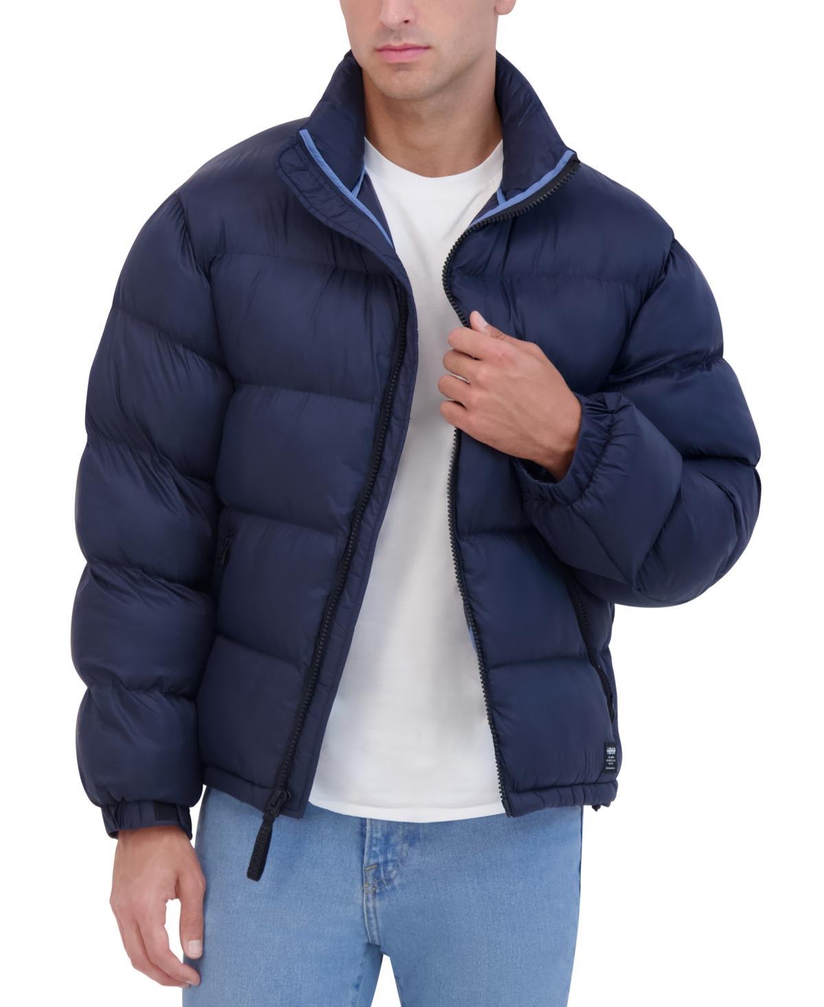 Hudson Mens Stand Collar Soft Puffer Jacket Product Image