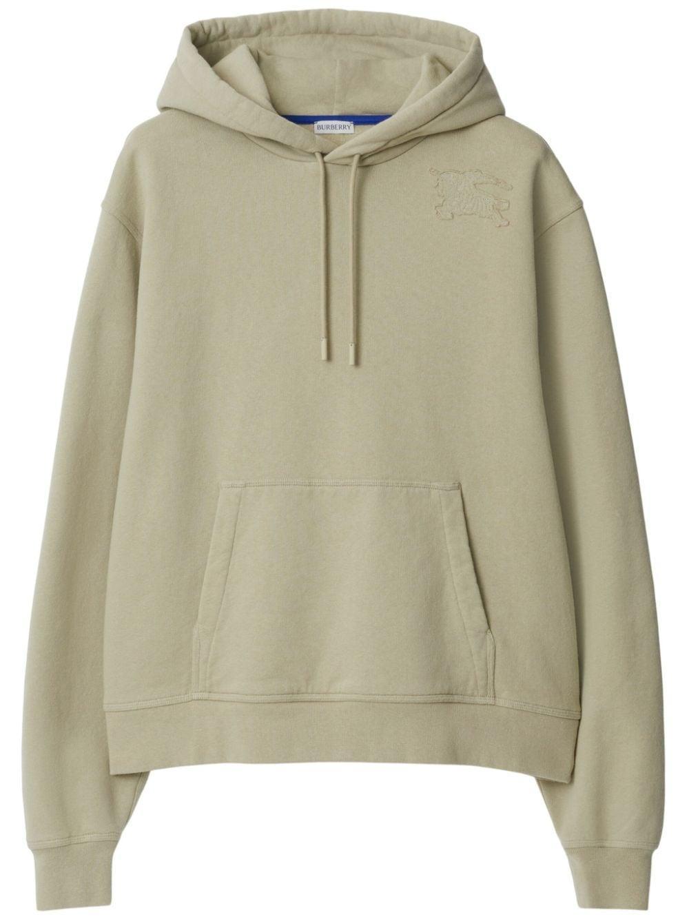 BURBERRY Cotton Blend Zip Hoodie In Safari Product Image