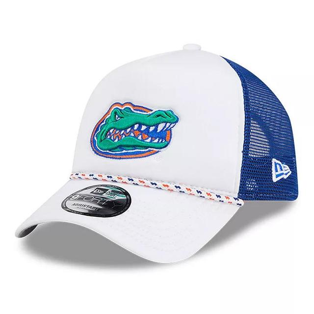 Mens New Era /Royal Florida Gators Court Sport Foam A-Frame 9FORTY Adjustable Trucker Hat Product Image