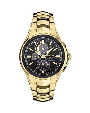 Seiko Mens Solar Chronograph Coutura Stainless Steel Bracelet Watch 45mm SSG009 Product Image