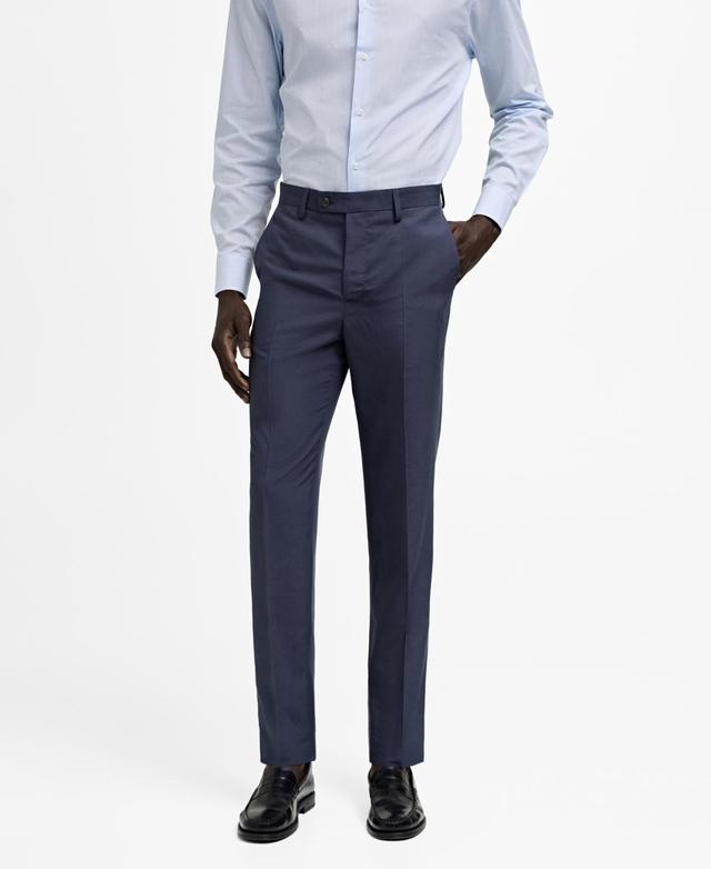 MANGO MAN - Stretch fabric slim-fit suit pants blueMen Product Image